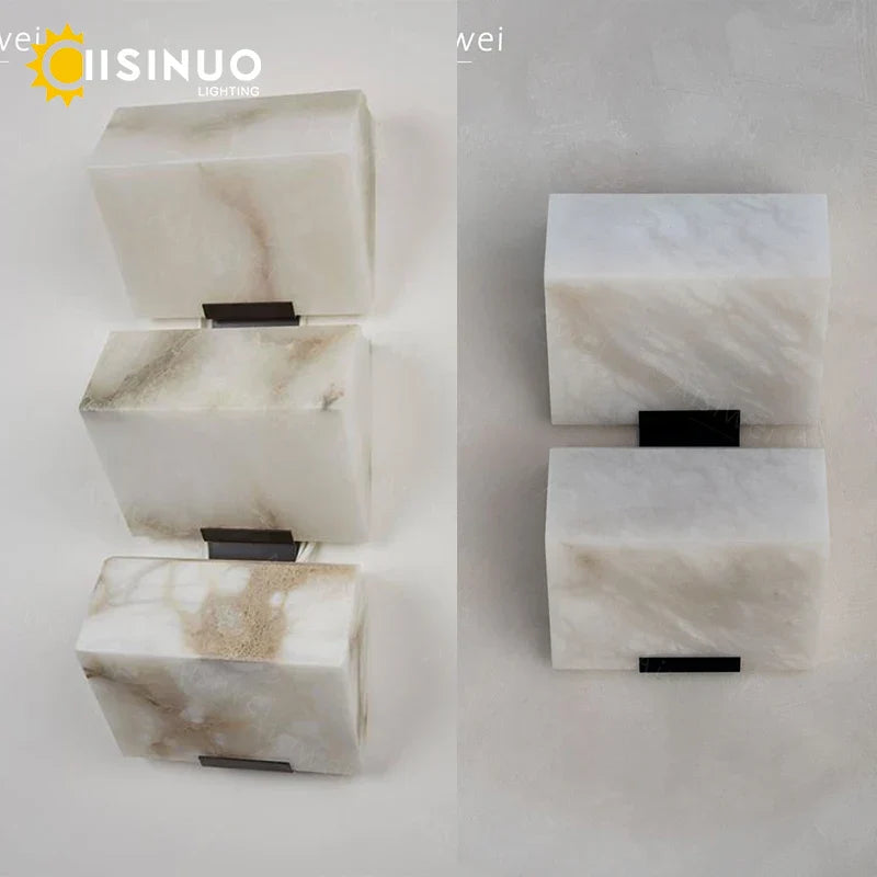 Marble LED Wall Lamp for Modern Bedroom and Home Decor