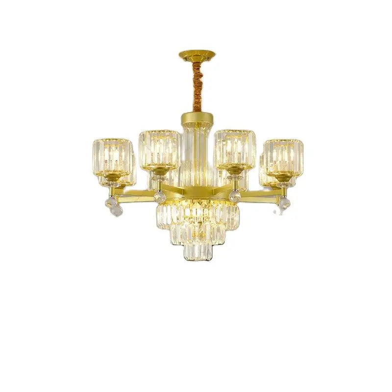 Crystal Chandelier: Elegant Light Luxury Villa Bedroom Living Room Lamp