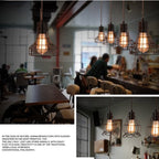 Retro Iron Art Pendant Light for Dining Room Kitchen Bedroom Bar