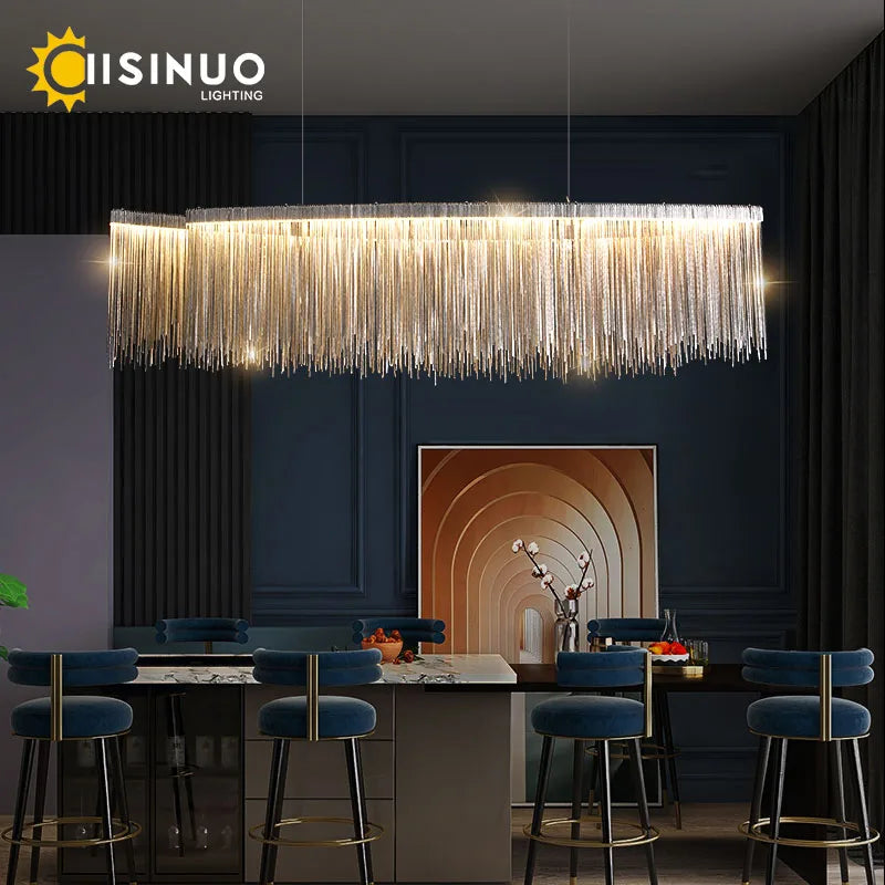 Retro Hanging Chain Chandelier for Restaurant Decor