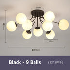 Bubble Glass LED Ceiling Light for Living Room Bedroom Kitchen Dining