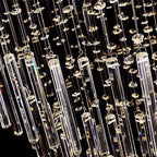Crystal Column Chandelier: Modern Living Room Lighting