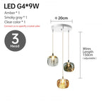 LED Stair Chandelier: Luxury Amber/Crystal Indoor Lighting Fixture