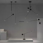 Modern Black LED Ceiling Chandelier for Restaurant Coffee Tables Room Desks