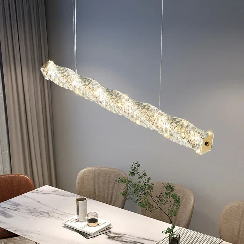 Elegant LED Crystal Chandelier for Dining Room and Kitchen Lighting