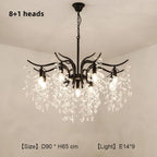Crystal Chandelier: Modern Luxury LED Branch Lighting for Living Room & Bedroom