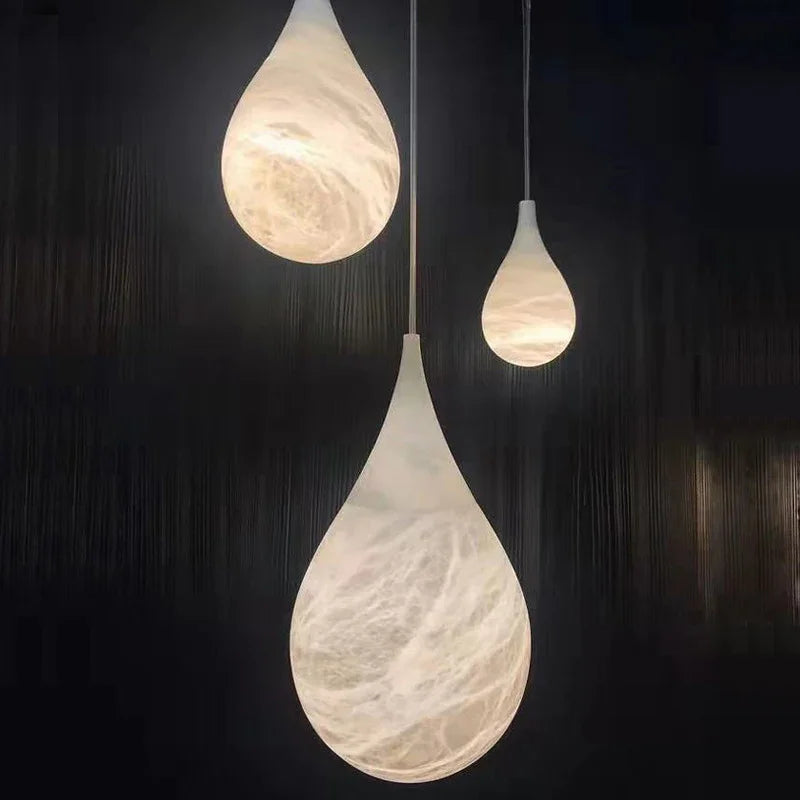 Alabaster Pendant Lights LED Designer Hanging Lamps For Living Room