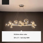 Glass Ball G9 LED Chandelier: Modern Minimalist Nordic Design