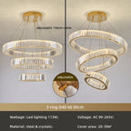 Crystal Chandelier: LED Dimmable Pendant Light for Stairs, LED Luminaria Fixture
