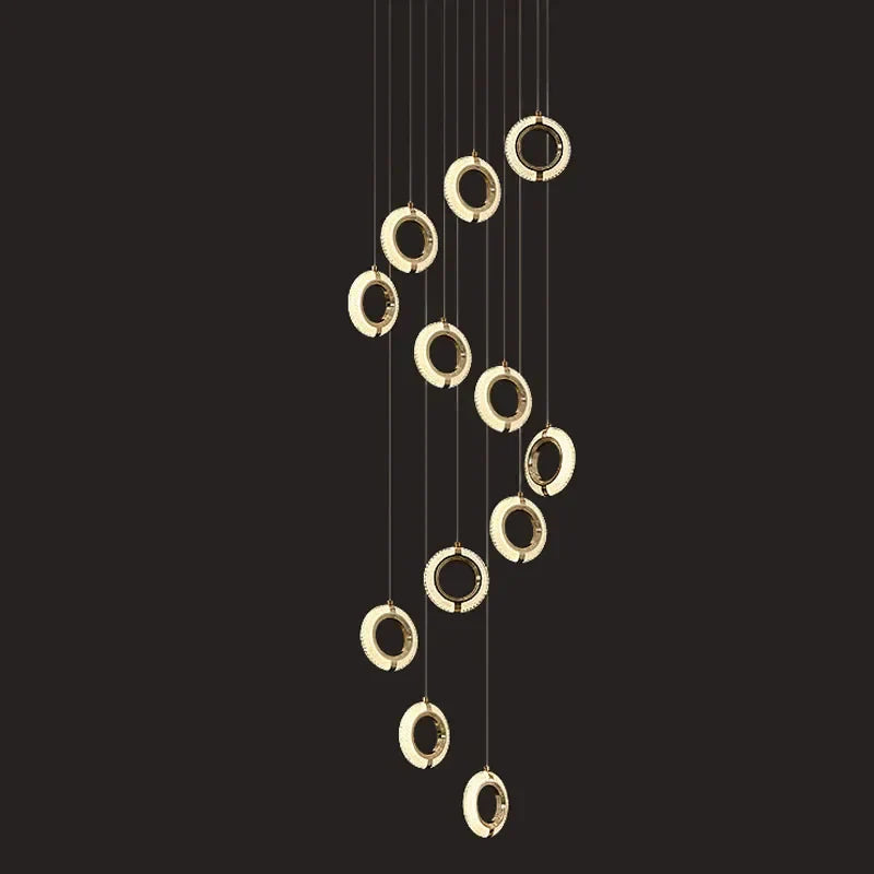 Crystal Gold LED Chandelier Modern Luxury Ceiling Lamp