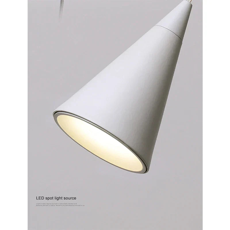 Modern Minimalist Porch Bedroom Lamp Creative Conical Small Chandelier