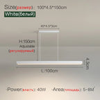 Nordic Modern Dining Chandelier LED Strip Lamps for Home, Office, and Restaurant Lighting