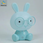 Rabbit LED Night Light for Kids' Room Decor Touch Switch Floor Lamp