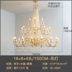French Pearl Chandelier, Elegant Retro Design for Luxurious Living Spaces