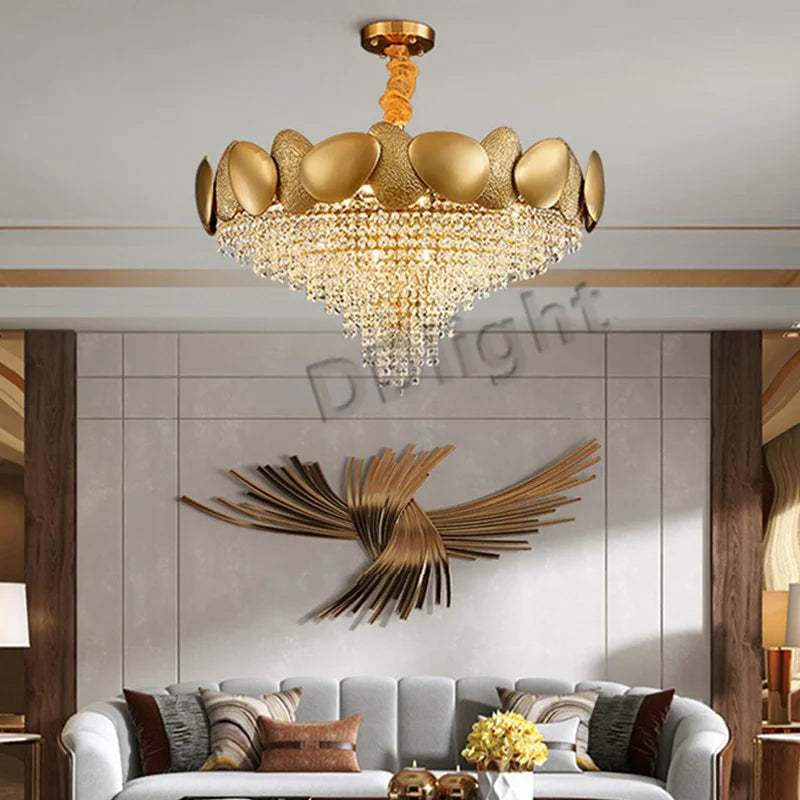 Crystal Tassles Pendant Light 2024 | Modern Luxury Chandelier for Living Room