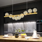 Glass Ball Chandelier for Dining Room Kitchen Office Front Desk