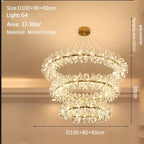 Luxury Crystal Chandelier LED Ceiling Light for Modern Living Room & Bedroom