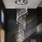 Crystal Spiral Chandelier: Modern Home Decoration for Living Room, Duplex, Villa, Loft