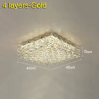 Crystal Ceiling Lamp: Modern Minimalist Indoor LED Lighting for Living Room, Dining & Bedroom