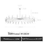 Modern LED Chandelier: Nordic Design Living Room Hanging Lamp for Home & Office