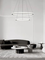 Nordic Circle Ring LED Chandelier: Minimalist Living Room Pendant Light