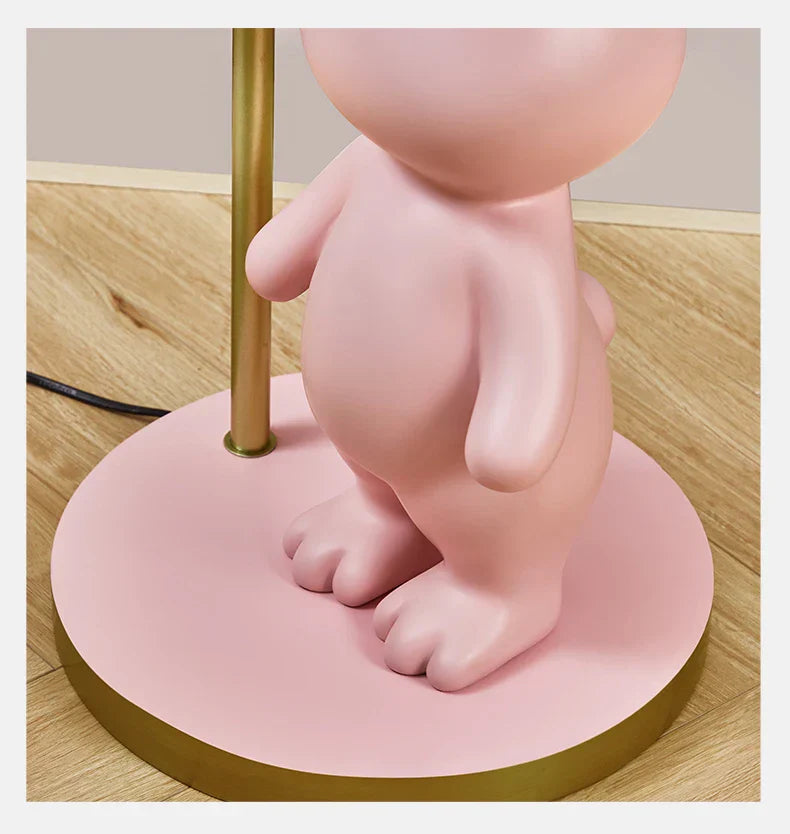 Resin Floor Lamp with Round Table for Children's Room and Study