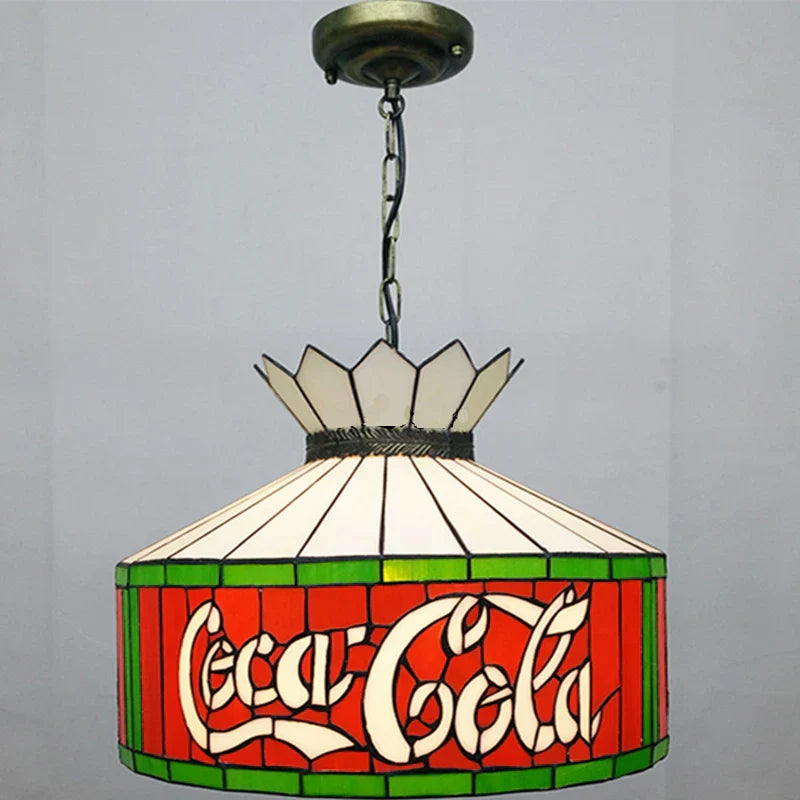 Mediterranean Tiffany Stained Glass Pendant Light for Dining Room and Kitchen