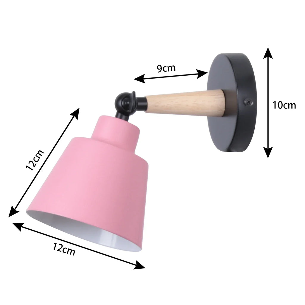 Pink Wall Lights: Nordic Minimalist Bedroom Bedside Lamps, Modern Living Room Decor