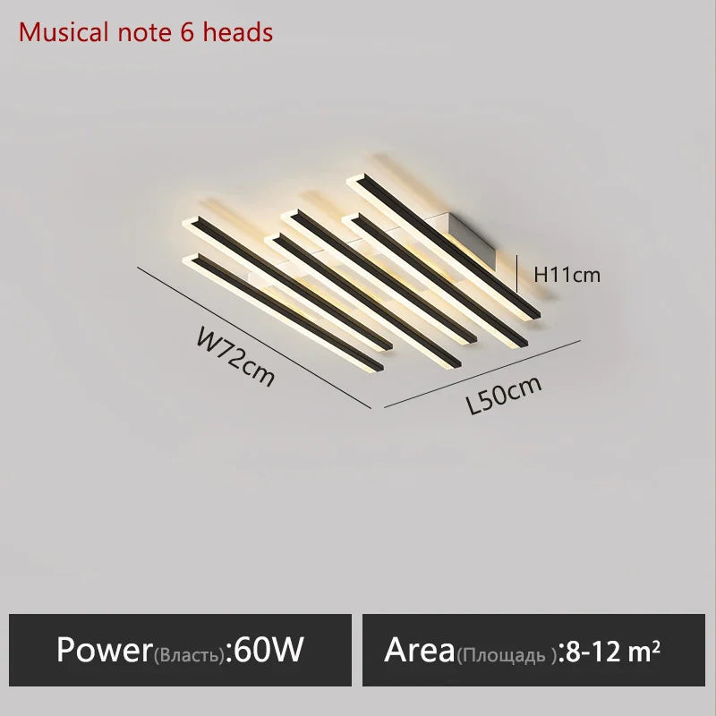 Modern Linear Ceiling Wall LED Lamps for Home Interior Decoration