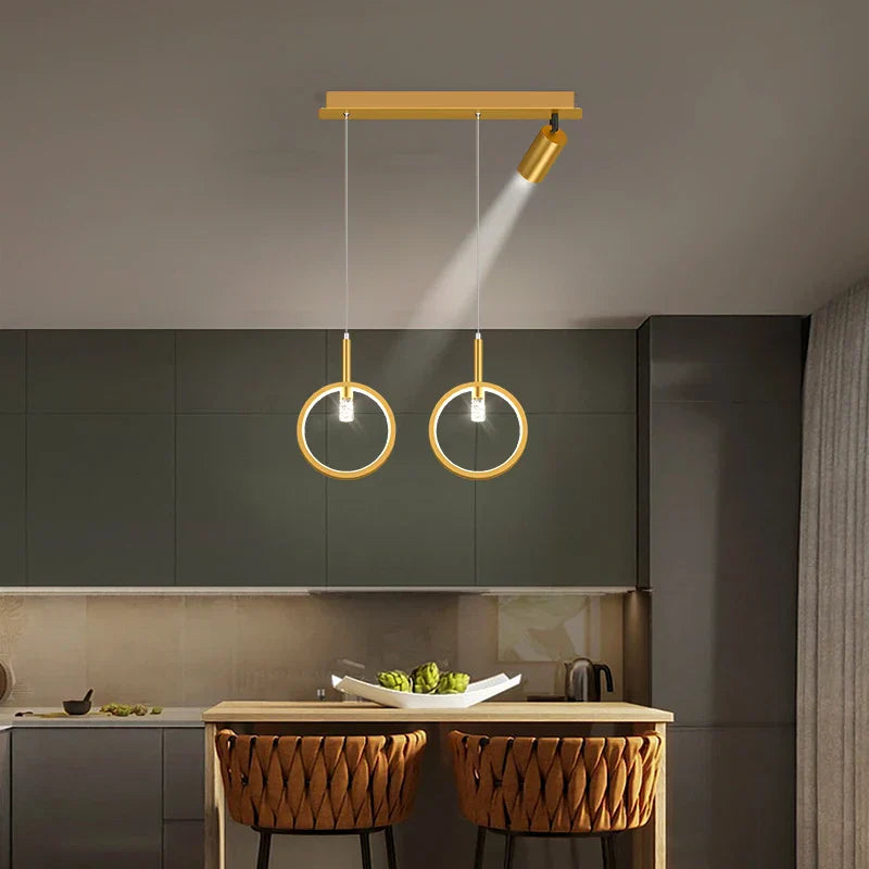 LED Dining Chandelier: Modern Pendant Light for Home Decor & Bar Counter