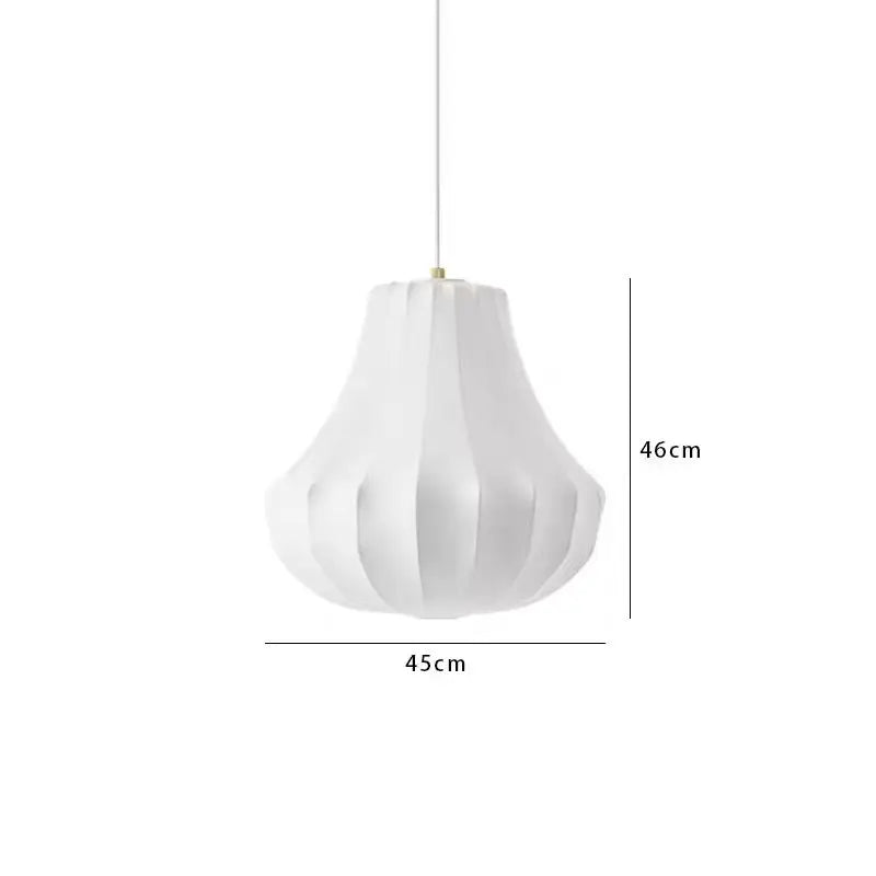 Viscontea Silk Pendant Light: Designer Italian Lamp for Living Room, Bedroom, Kitchen & Dining
