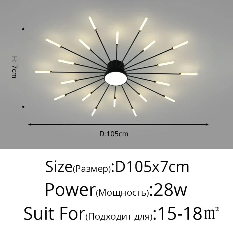 LED Chandelier Lights - Modern Indoor Lighting for Living Room, Kids Room, Bedroom