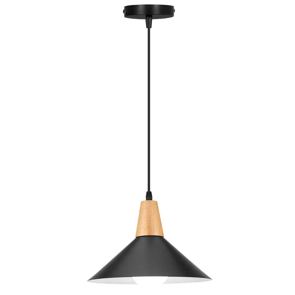 Wood Pendant Lamp: Nordic Macaron LED E27 Industrial Hanging Light for Home Decor