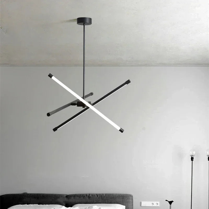 Modern Nordic Iron LED Chandelier for Living Room Bedroom - Minimalist Indoor Pendant Lighting