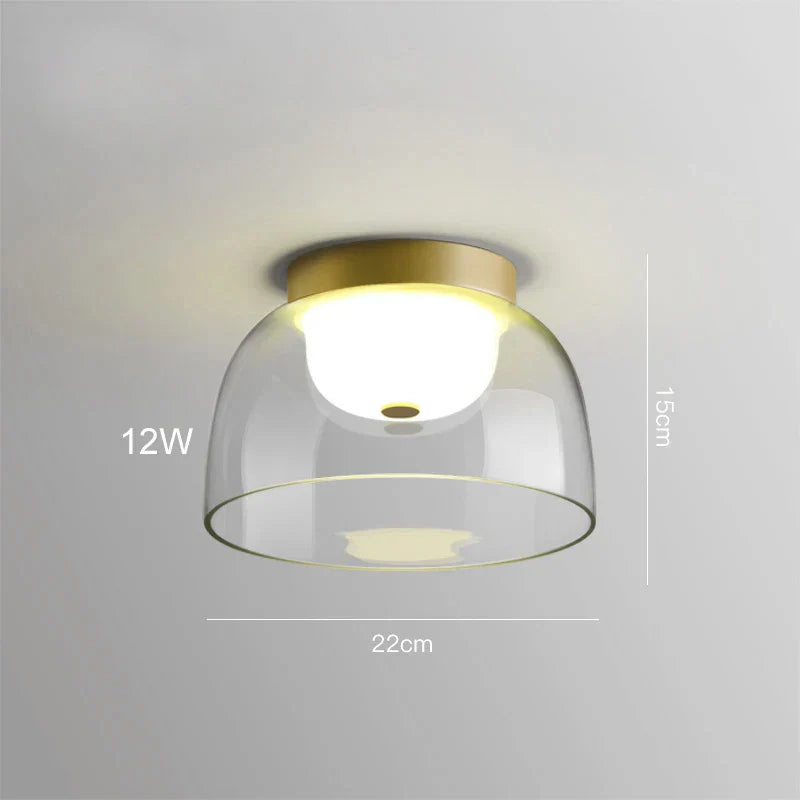 Glass Nordic Pendant Light: Modern LED Hanging Lamp for Home Decor