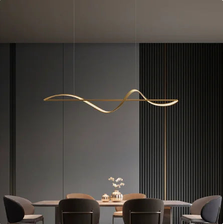 Modern Pendant Lighting 120cm Black Gold Gray White Fixture for Living Room and Kitchen