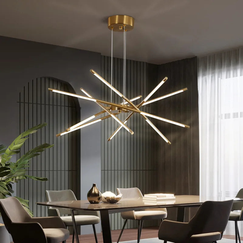 Modern Line Chandelier for Home Decor and Lighting