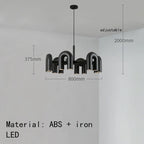 U-shaped Iron Chandelier Modern Minimalist LED Lighting for Home and Restaurant