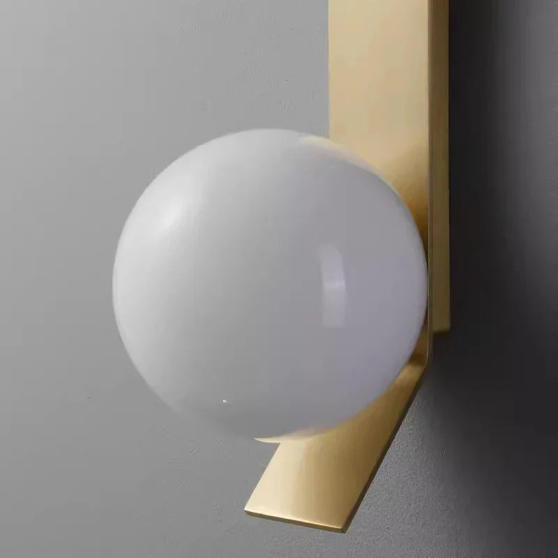 Glass Ball Nordic Wall Lamp for Living Room Bedside Study Balcony