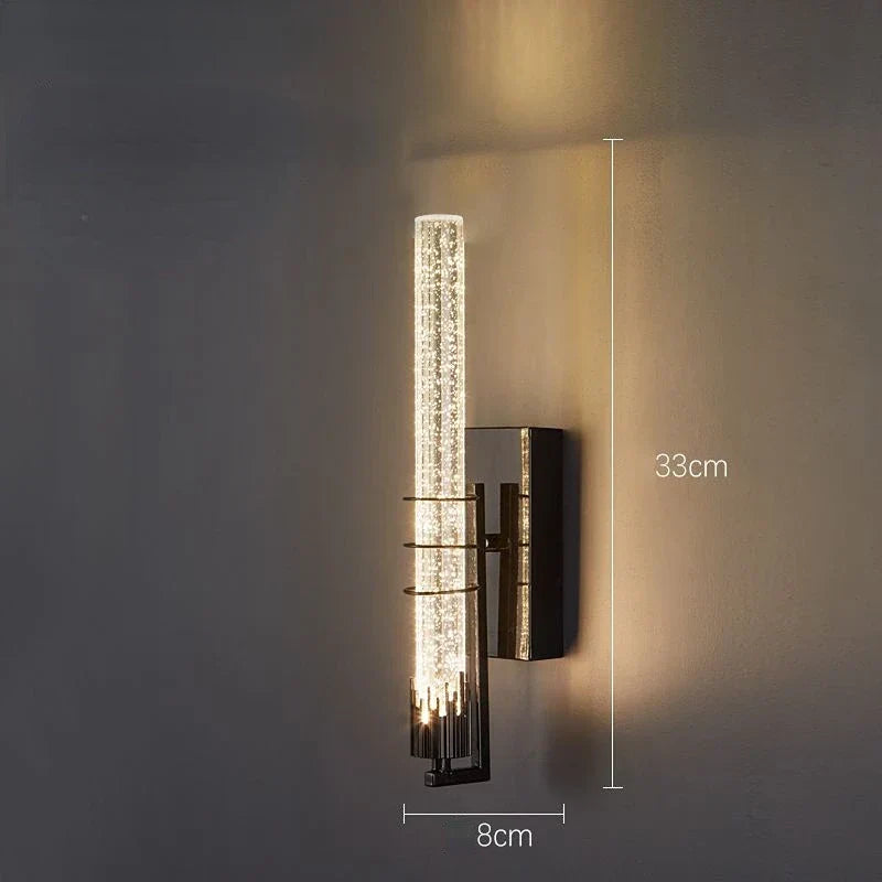 Crystal LED Wall Sconce: Modern Decorative Lighting for Corridor, Bedroom, and Living Room