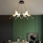 Gold Magpie Bird Ceiling Chandelier: Modern Home Interior Lighting for Living Dining Kitchen