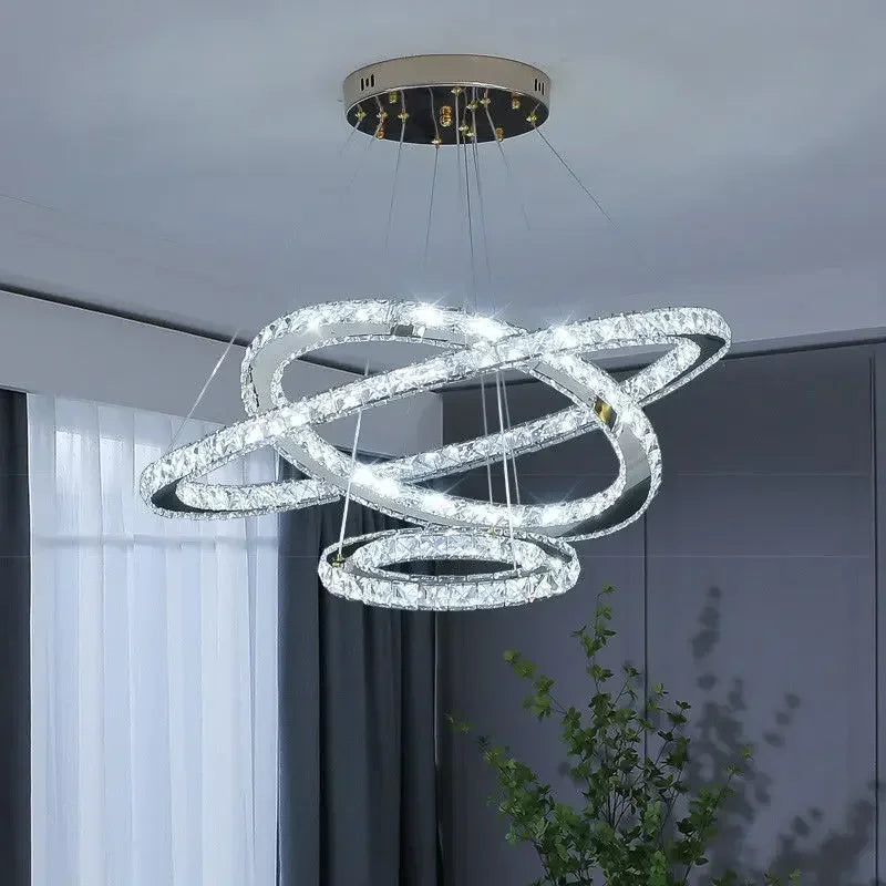 Crystal Ceiling Pendant Light Chandelier Modern Living Room Bedroom Decor