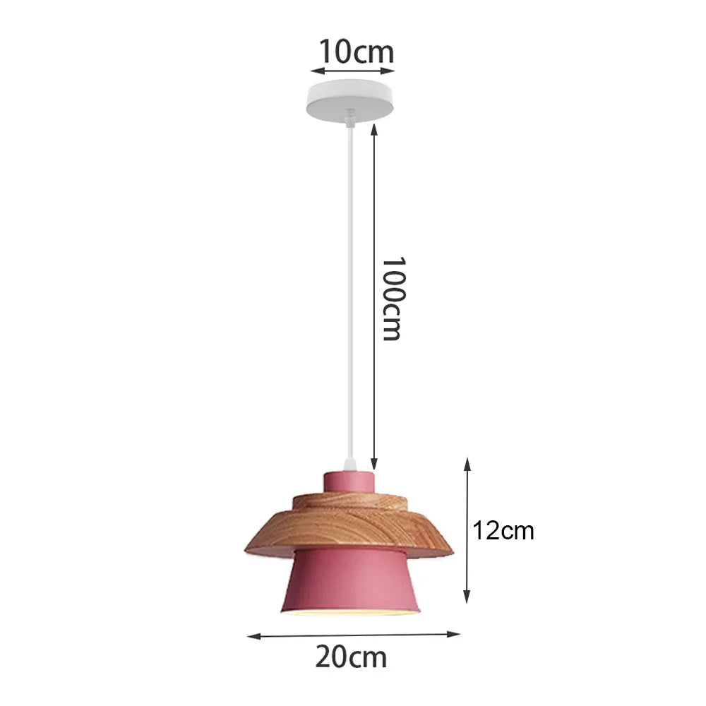 Nordic Pink Chandelier LED Pendant Light Modern Minimalist Ceiling Lamp