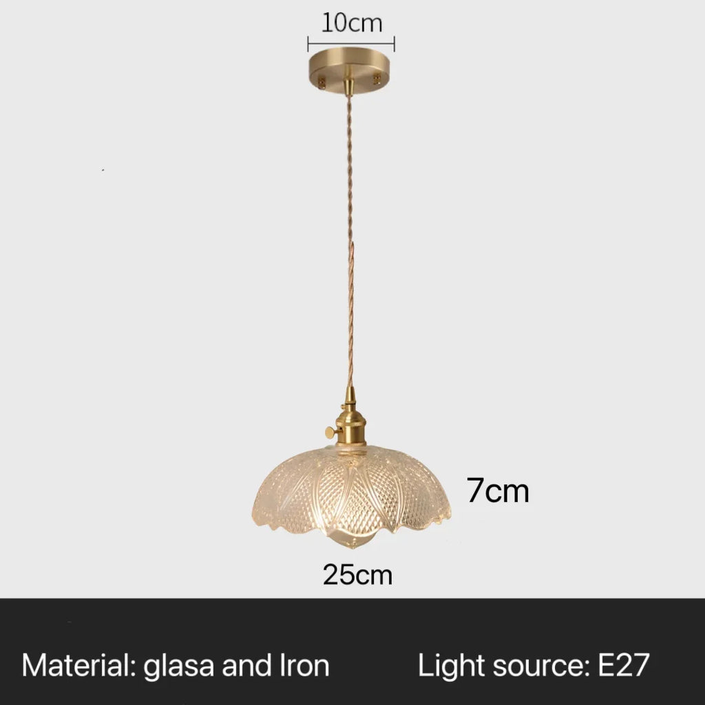 Nordic Flower Glass Pendant Chandeliers for Restaurant Cafe Hotel Decoration