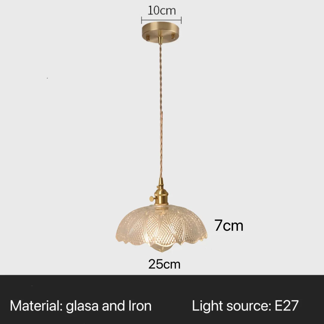 Nordic Flower Glass Pendant Chandeliers for Restaurant Cafe Hotel Decoration