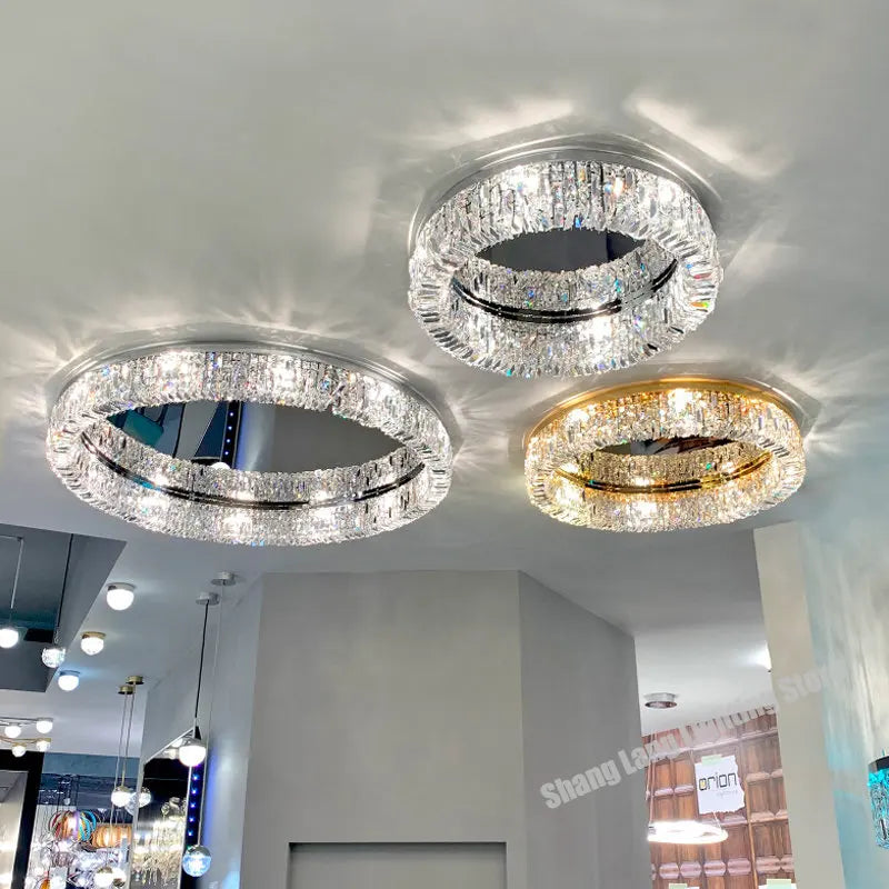 Elegant Gold Crystal Chandelier Ceiling Light for Luxury Home Decor