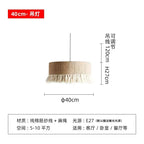 Retro Hemp Rope Tassel Pendant Light: Hand-woven Creative Bedroom Dining Room Main Lamp