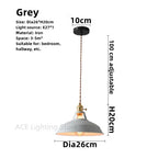 Vintage Pendant Ceiling Light for Home and Restaurant, Macaron Colors Hanging Lampshade