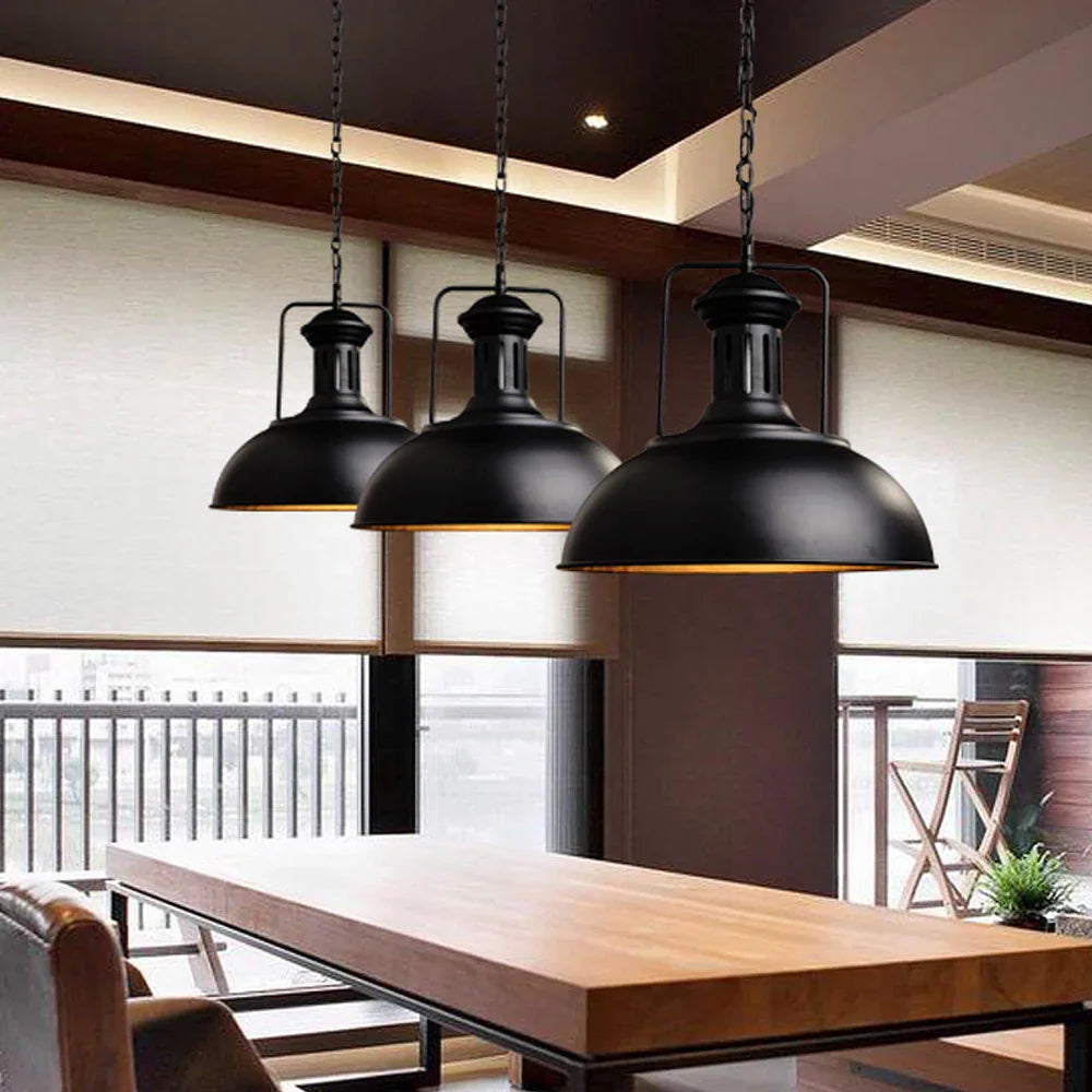 Industrial Pendant: Vintage Retro Hanging Light for Living Room & Kitchen.
