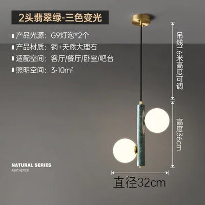 Scandi Marble Pendant Light White Glass Ball Bedroom Living Room Bar Lamp Afralia™